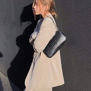 Classic Clutch Shoulder HandBag‎ with Zipper Closure